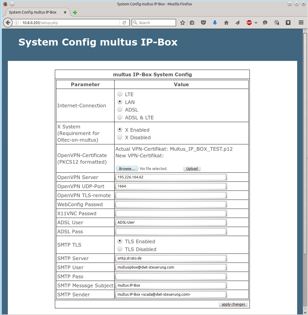 multus IP-Box System Config